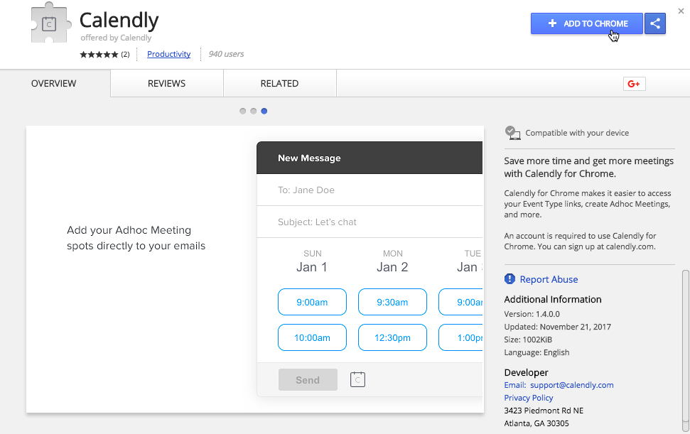 Calendly for Chrome Help Center Calendly