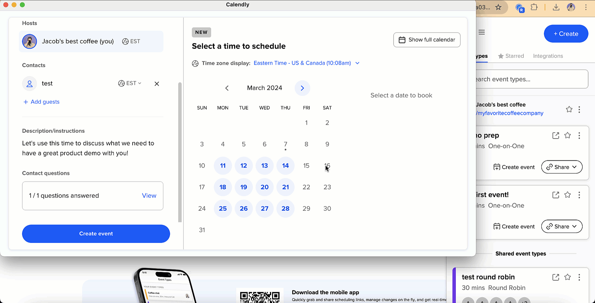 Schedule in real time with Calendly's extension Help Center