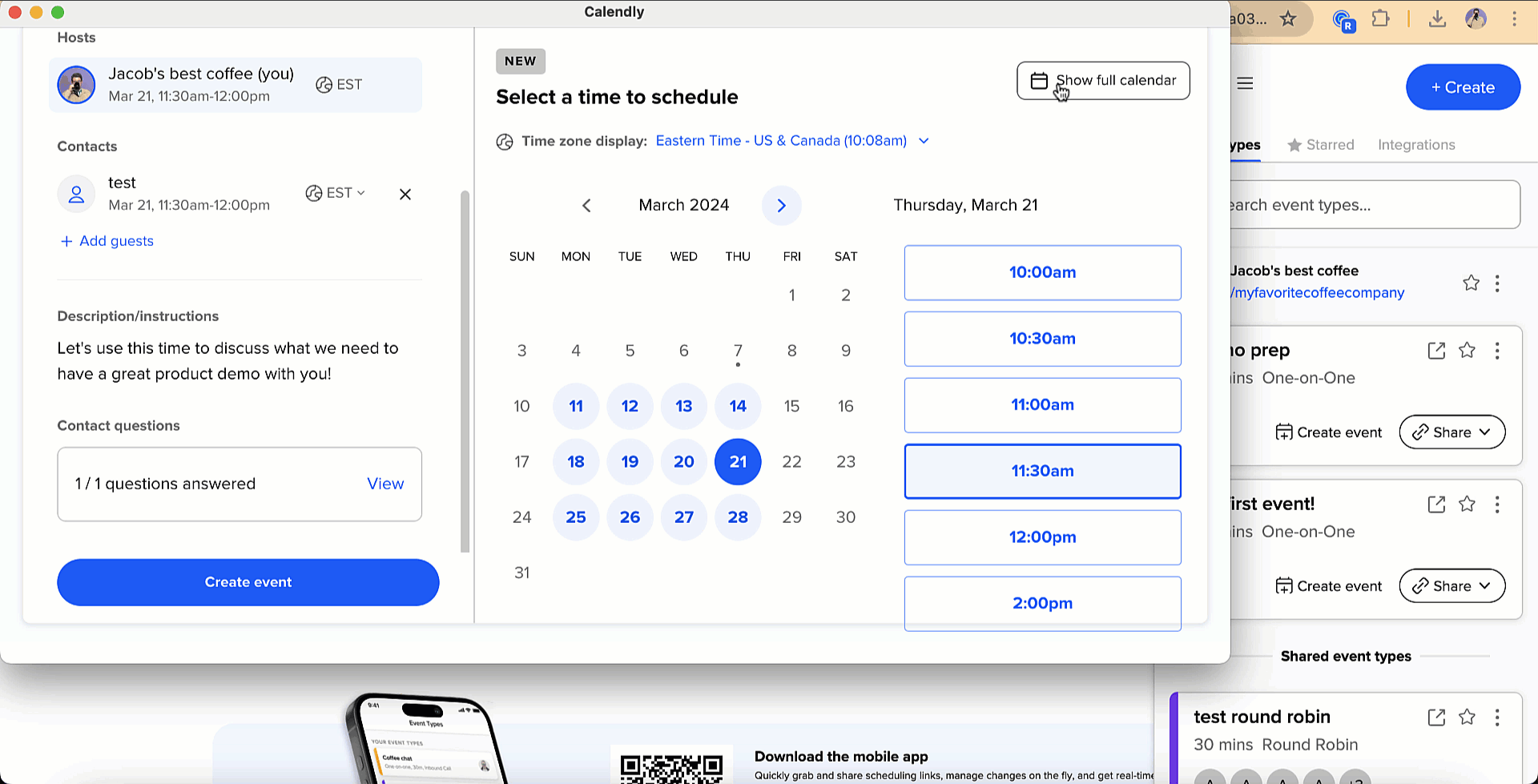 Schedule in real time with Calendly's extension Help Center