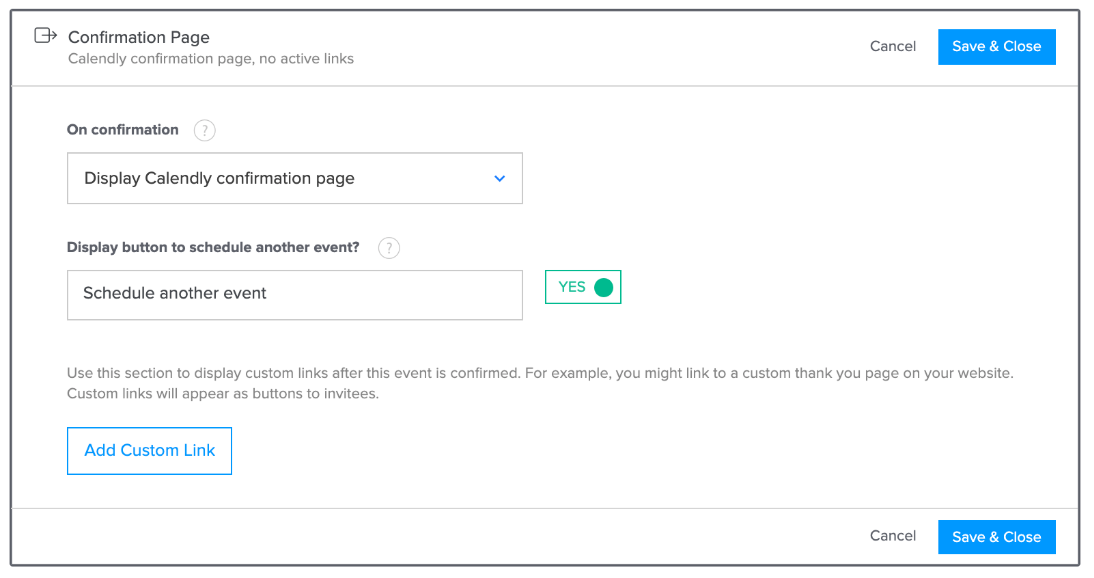 Display and customize the event confirmation page Help Center Calendly